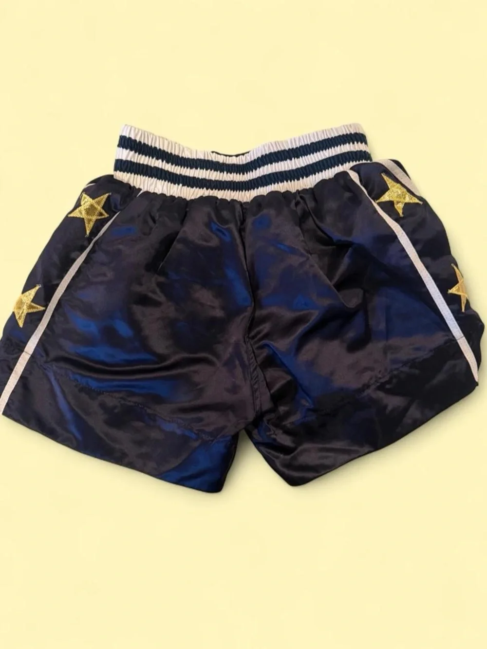Men's Athletic Muay Thai Shorts - Black with Gold Accents